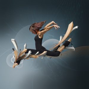Graphics showing four type of fitness and exercise strength, cardio, flexibility and balance.ballet-3172642_1280