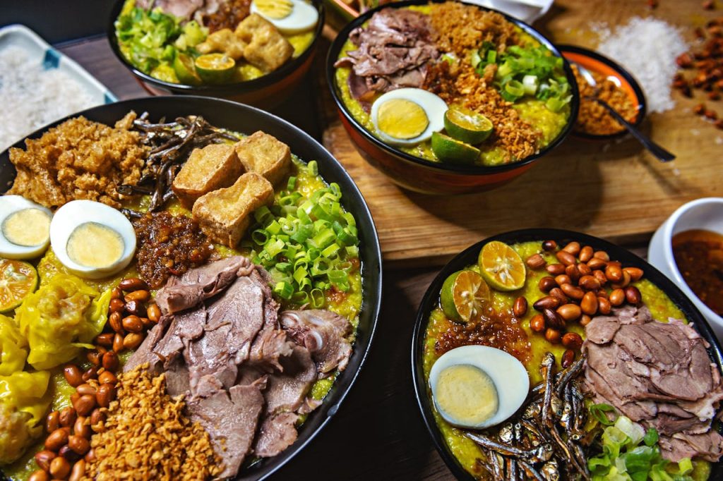Top 5 everyday high-protein foods arranged in a healthy meal plate