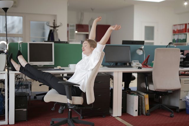 Final thoughts visual reinforcing the importance of desk yoga stretch routine 