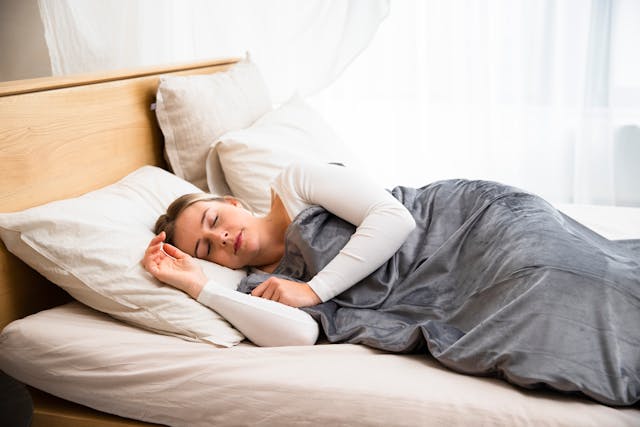 Serene bedroom scene promoting relaxation and better sleep naturally