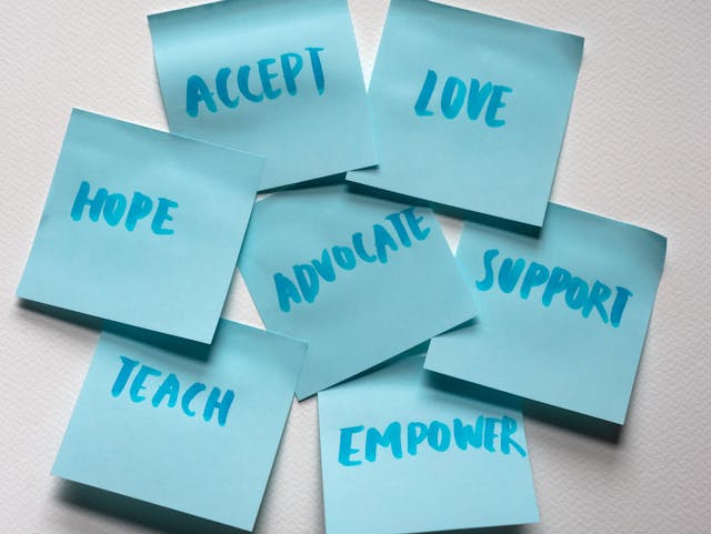 Illustration showing self expression as part of self growth strategies 