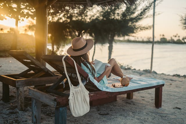 Peaceful sunset at one of the best wellness travel destinations 2025
