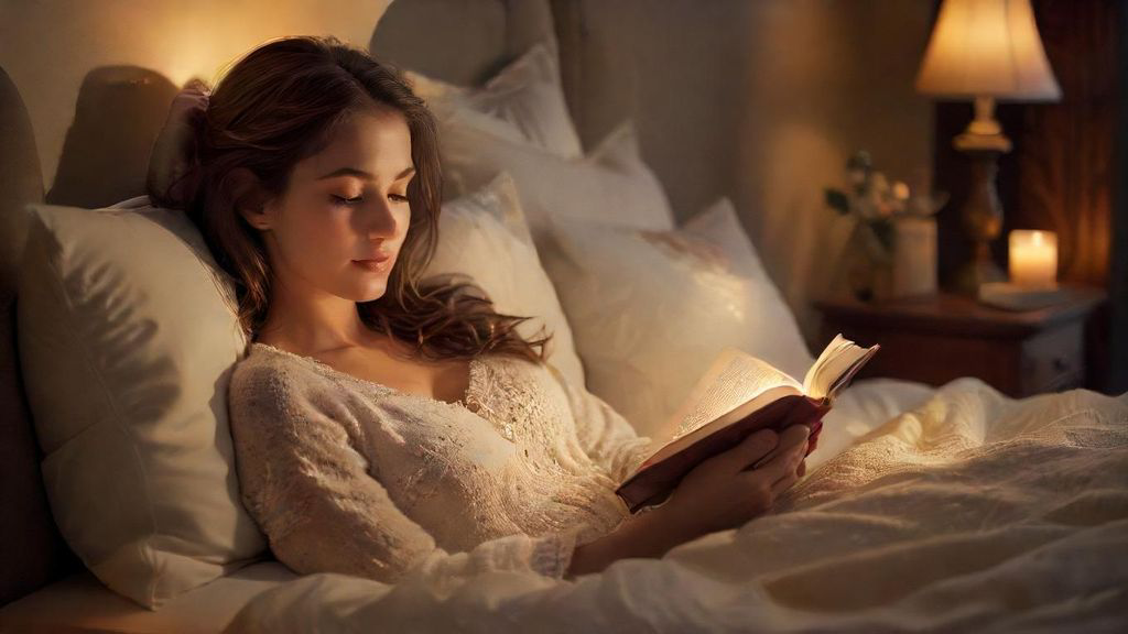 A person following bedtime routine for positivity with meditation and relaxation