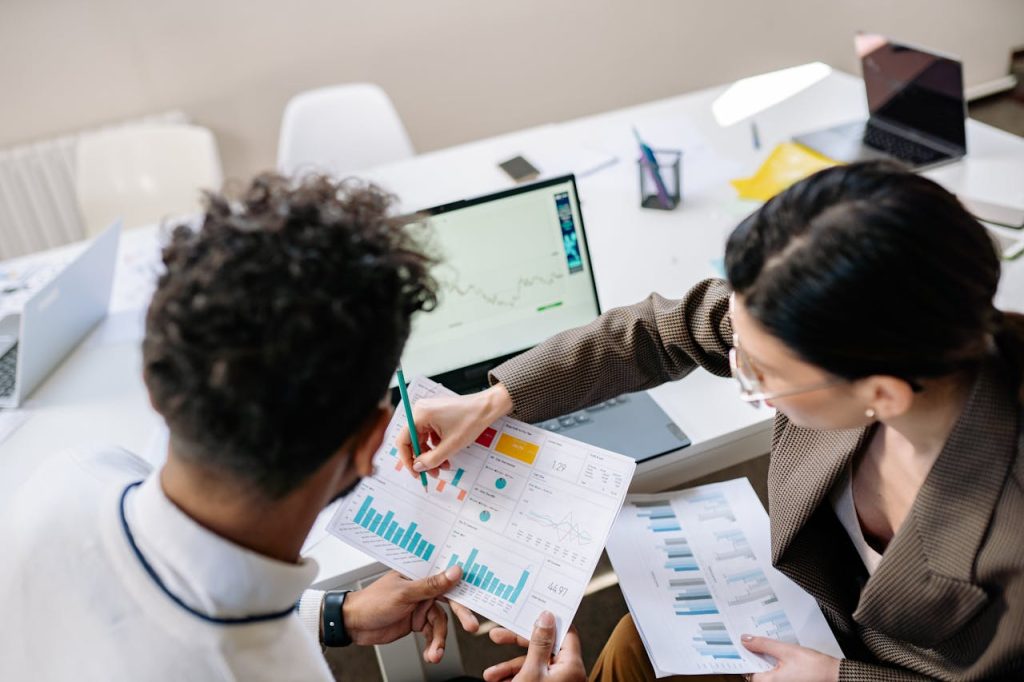Graph showing boost productivity and financial health