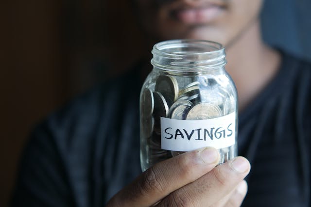Building an Emergency Fund concept with money and savings for financial security