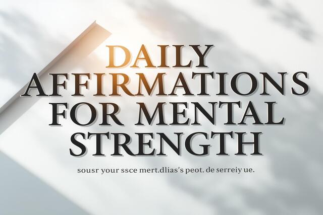 Daily Affirmations for Mental Strength - Boost Your Mindset and Positive Thinking
