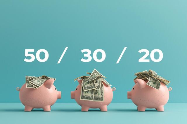 Illustration representing financial freedom through the 50/30/20 budget rule and smart money management