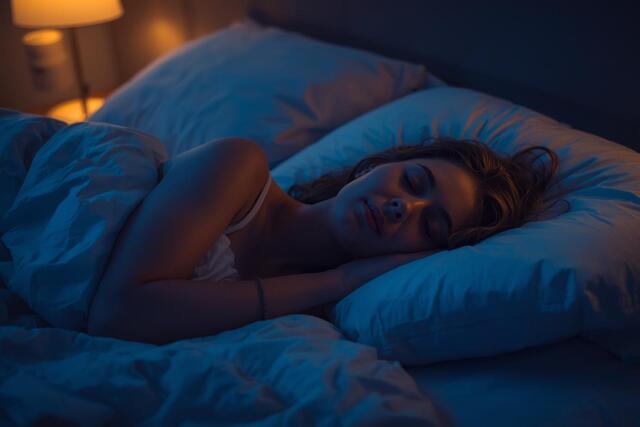 Visual representation of the connections between sleep and emotional balance showing a peaceful sleep environment