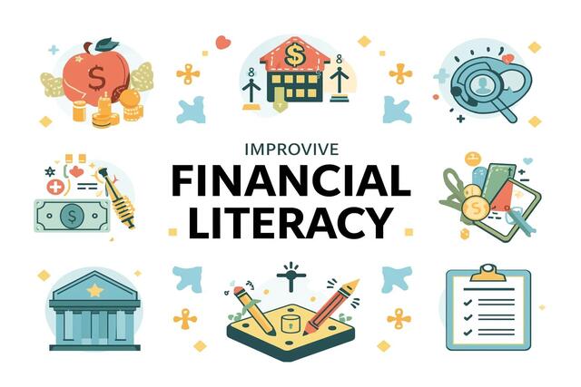 Concept image showing how to Improve Financial Literacy with essential financial education
