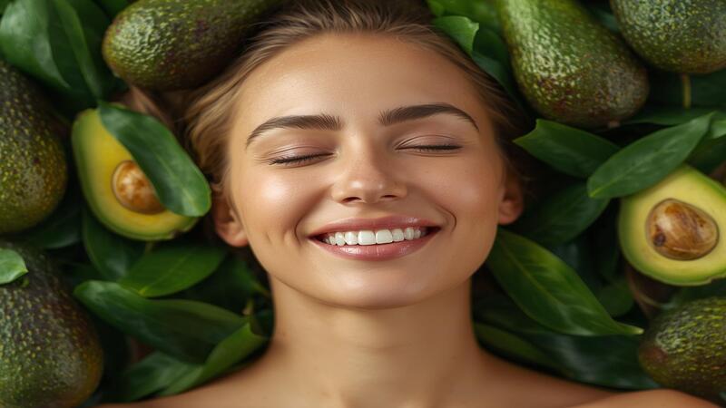 “Happy woman with radiant glow representing final thoughts on avocado benefits for skin naturally”
