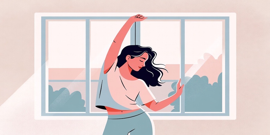 Calm morning illustration representing the start of a 30-Day Emotional Self-Care Plan for deep inner peace and emotional balance.