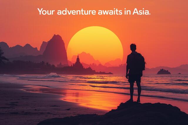 Traveler enjoying the best places to visit in Asia with stunning landscapes, temples, mountains, and beaches – perfect for adventure seekers and explorers. 