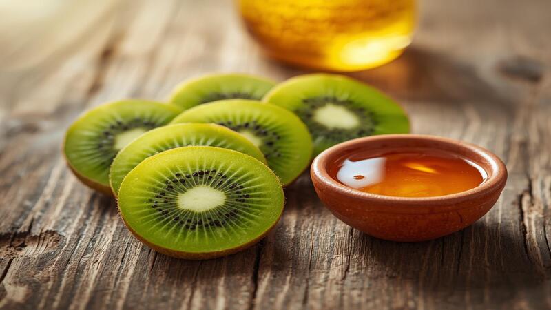 Kiwi for Better Sleep – fresh kiwi slices promoting natural sleep and relaxation

