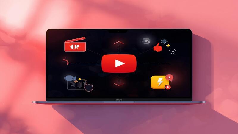 10 Must-Know YouTube Settings Tricks 2025 displayed on a modern YouTube interface with dark mode, captions, and notifications for smarter viewing.