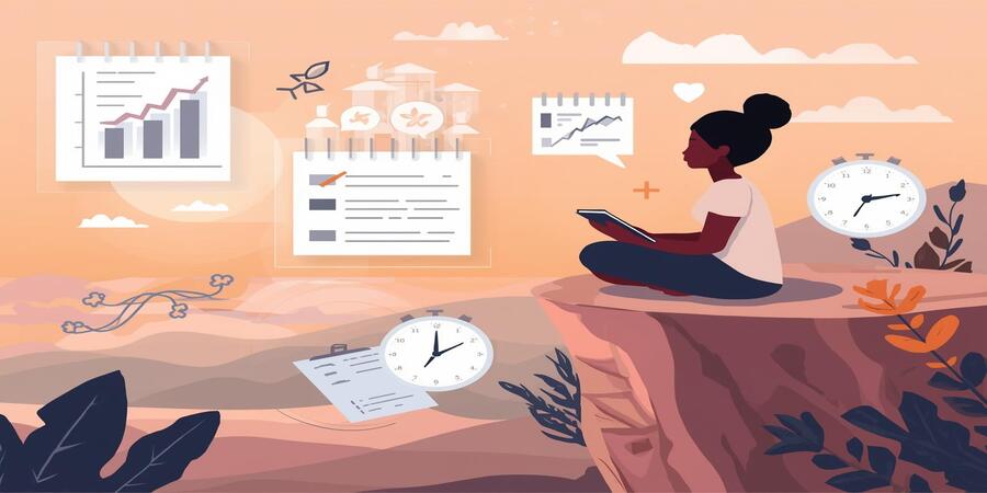 Reflective illustration showing how to build grit and discipline, emphasizing self-reflection, personal growth, and long-term success.