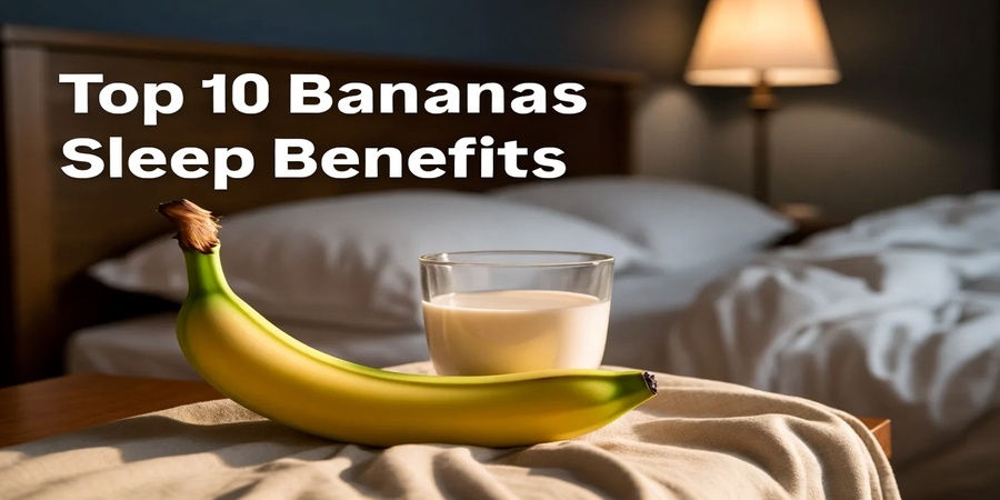 Fresh banana on a nightstand illustrating the bananas sleep benefits for better sleep and wellness.